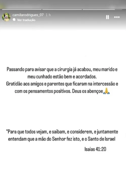 Imagem ilustrativa da imagem Euclério Sampaio está "bem e acordado" após cirurgia, afirma esposa
