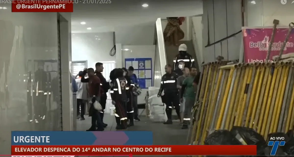 Imagem ilustrativa da imagem Homem morre ao cair do 14º andar em fosso de elevador de prédio no Centro do Recife