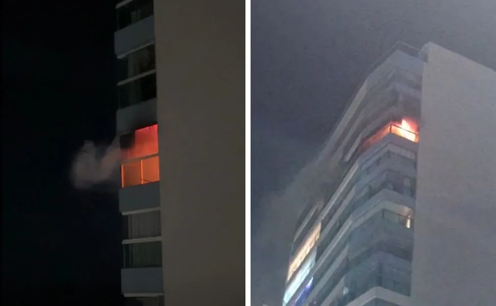 Imagem ilustrativa da imagem Incêndio consome apartamento e prédio é evacuado em Vila Velha