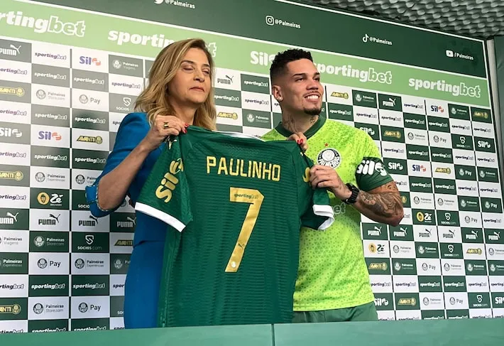 Imagem ilustrativa da imagem Paulinho veste a 7, considera ser ‘homem-gol’ e revela por que escolheu o Palmeiras após 3 ofertas