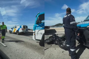 Imagem ilustrativa da imagem Acidente entre guincho e motocicleta deixa um morto na Terceira Ponte