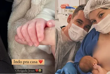 Imagem ilustrativa da imagem Filho de Isabel Veloso tem alta e vai para casa após quase um mês na UTI