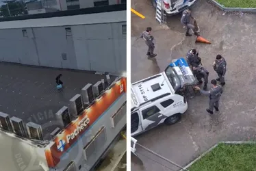 Imagem ilustrativa da imagem Homem é preso após ser cercado e cair de telhado de farmácia em Vitória
