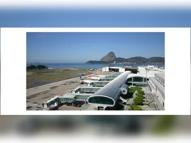 Imagem ilustrativa da imagem Avião arremete para desviar de embarcação no aeroporto Santos Dumont, no Rio