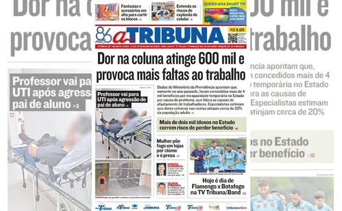 
          Imagem ilustrativa da imagem Confira os destaques do jornal A Tribuna desta quarta-feira
          