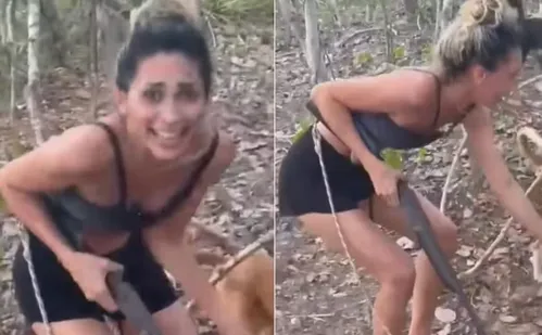 
          Imagem ilustrativa da imagem Ibama procura mulher que aparece em vídeo torturando e filmando morte de onça-parda
          
