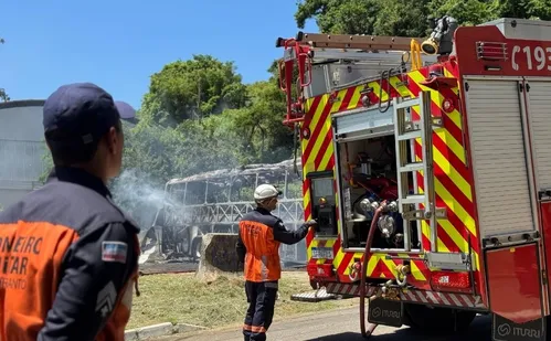 
          Imagem ilustrativa da imagem Ônibus de turismo interestadual pega fogo em Vitória
          