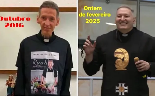 
          Imagem ilustrativa da imagem Padre Marcelo Rossi faz alerta e mostra antes e depois da depressão
          