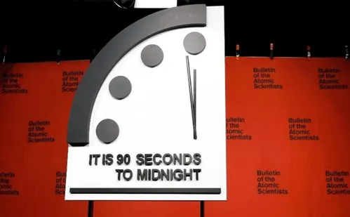 
          Imagem ilustrativa da imagem 'Relógio do Juízo Final' revelará sua hora nesta terça
          