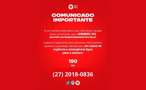 
          Imagem ilustrativa da imagem Telefone do Samu, o 192, volta a operar no ES. Veja como acionar socorro
          