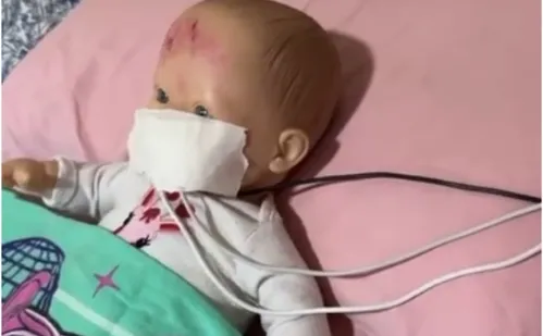 
          Imagem ilustrativa da imagem VÍDEO | Menina de Ibatiba viraliza com brincadeira que simula boneca na UTI
          