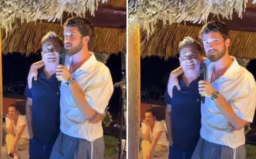 
          Imagem ilustrativa da imagem VÍDEO: João Guilherme discursa em aniversário na fazenda, e irmão cria 'climão'
          