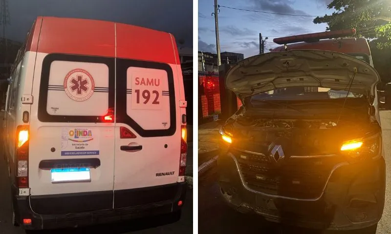 Imagem ilustrativa da imagem Ambulância do Samu é furtada em policlínica; suspeito foi preso no bairro do Arruda