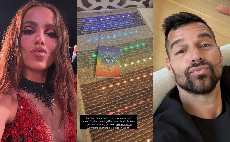 Imagem ilustrativa da imagem Anitta ganha tapete holístico de Ricky Martin avaliado em R$ 11,5 mil