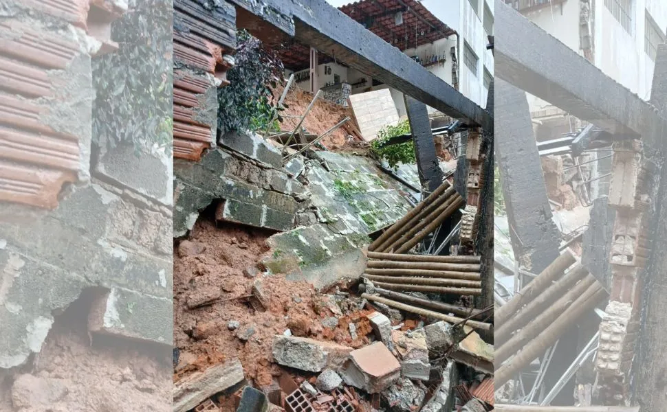 Imagem ilustrativa da imagem Chuva derruba muro de casa e deixa duas pessoas feridas em Guarapari