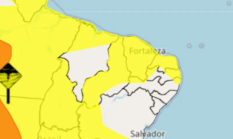 Imagem ilustrativa da imagem 54 municípios de Pernambuco sob alerta do Inmet até às 10h desta sexta-feira