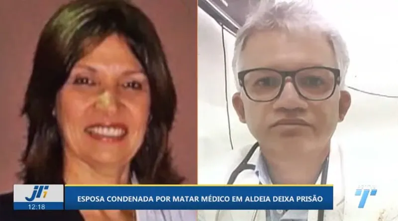 Imagem ilustrativa da imagem Esposa condenada por matar e esquartejar médico em Aldeia deixa prisão