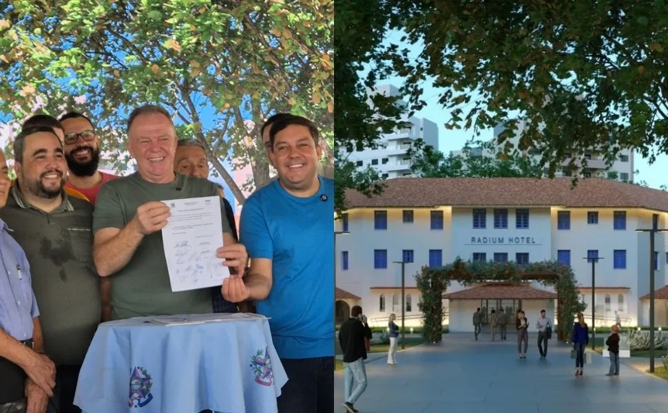 Imagem ilustrativa da imagem Obra de restauração do Radium Hotel, em Guarapari, será concluída em um ano