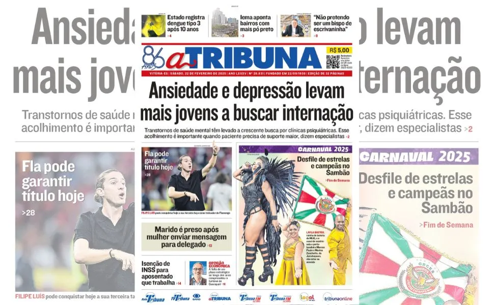 Imagem ilustrativa da imagem Confira os destaques do jornal A Tribuna deste sábado