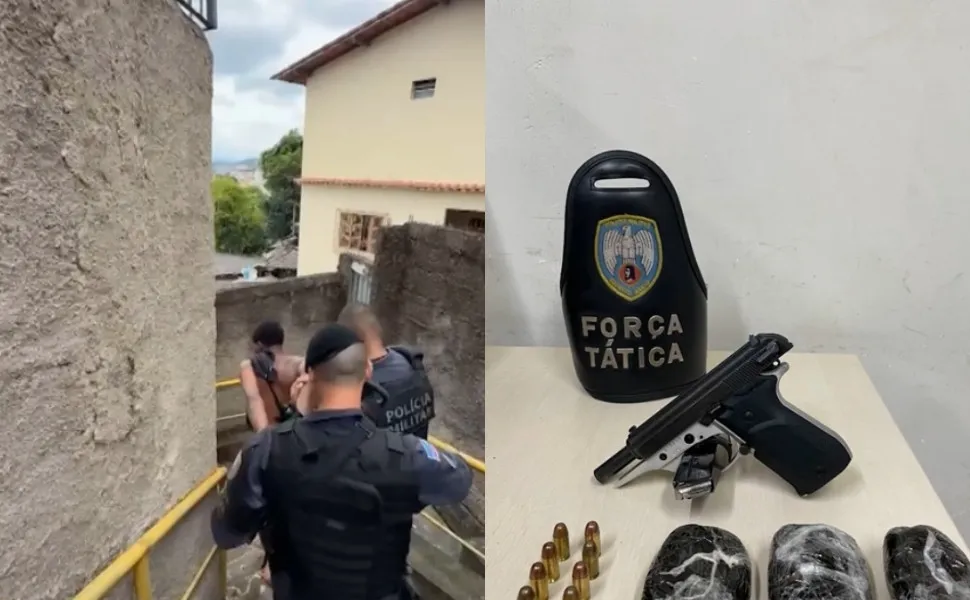 Imagem ilustrativa da imagem Gerente do tráfico de morro de Vitória é preso pela segunda vez neste ano