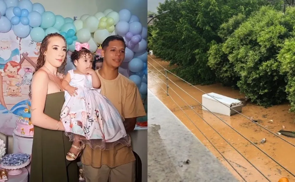 Imagem ilustrativa da imagem Grávida salva de enchente em geladeira no ES celebra 1 ano da filha: 'fé e amor'