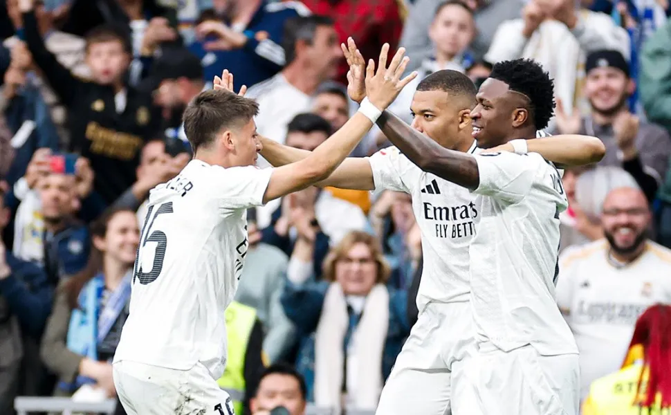Imagem ilustrativa da imagem Real Madrid leva susto, mas vence Celta e mantém busca por liderança no Espanhol