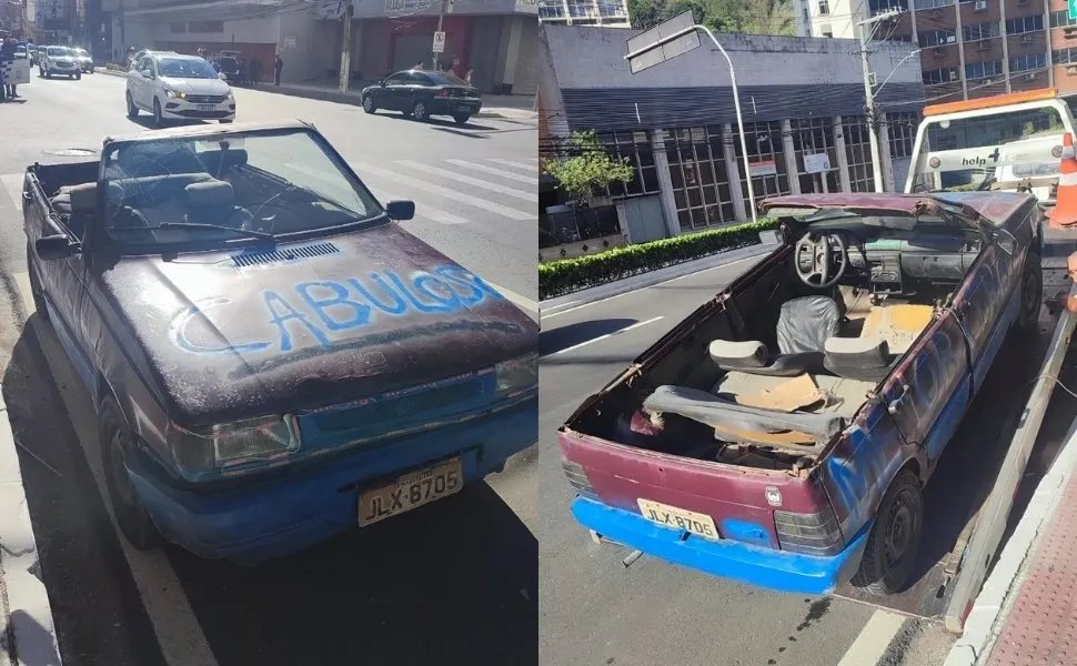 Imagem ilustrativa da imagem VÍDEO | Jovem sem habilitação é detido com "Uno conversível" no Centro de Vitória