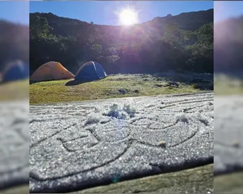 Imagem ilustrativa da imagem Caparaó capixaba registra geada com temperatura de -3º C