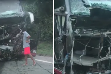 Imagem ilustrativa da imagem Sobe para três o número de mortos em acidente entre ônibus e caminhão na BR-101