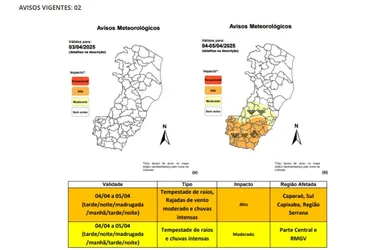 Imagem ilustrativa da imagem Alerta de chuvas intensas para o fim de semana é emitido pela Defesa Civil