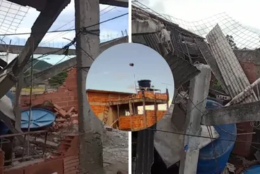 Imagem ilustrativa da imagem Casa tem cômodo destruído após impacto de cilindro de gás em Vila Velha