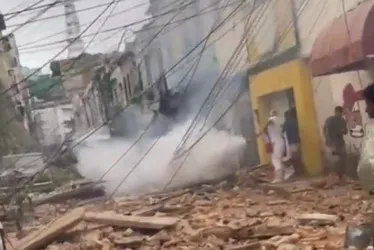Imagem ilustrativa da imagem Casarão desaba no centro do Rio de Janeiro
