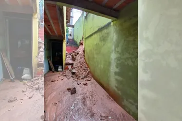 Imagem ilustrativa da imagem Chuva derruba muro de casa e deixa duas pessoas feridas em Guarapari