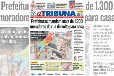 Imagem ilustrativa da imagem Confira os destaques do jornal A Tribuna desta sexta