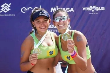 Imagem ilustrativa da imagem Duplas do Aest ganham títulos nacionais no vôlei de praia