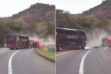 Imagem ilustrativa da imagem “Foi uma cena de terror”, conta sobrevivente de acidente entre ônibus e carreta