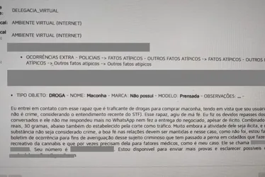 Imagem ilustrativa da imagem Homem registra boletim contra traficante após comprar maconha e não receber