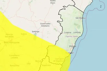 Imagem ilustrativa da imagem Instituto emite alerta de chuva forte para 34 cidades do ES; veja a lista