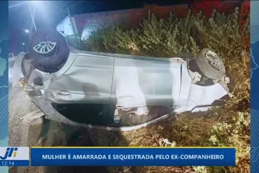 Imagem ilustrativa da imagem Mulher sequestrada pelo ex sofre acidente na BR-428; suspeito é preso por populares