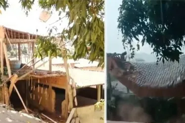 Imagem ilustrativa da imagem Muro desaba durante temporal e três casas são interditadas em Cariacica