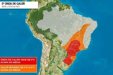 Imagem ilustrativa da imagem Quinta onda de calor do ano chega ao Brasil no Carnaval. Veja regiões afetadas