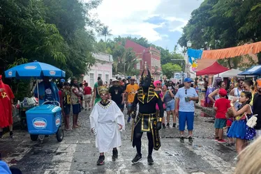 Imagem ilustrativa da imagem Super-heróis e “lutadores” fazem a festa no domingo do Alto da Sé; COM VÍDEOS