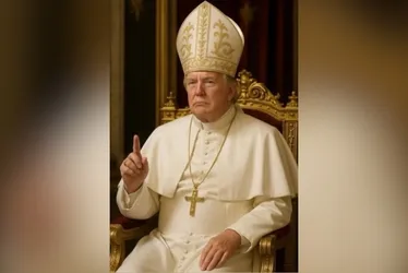 Imagem ilustrativa da imagem Trump e Casa Branca publicam imagem de presidente vestido de papa