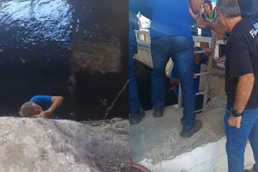 Imagem ilustrativa da imagem Um dia após acidente com morte, homem se desequilibra e cai em valão de Vila Velha