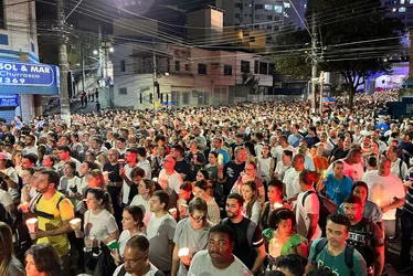 Imagem ilustrativa da imagem Veja vídeos e fotos da Romaria dos homens deste sábado