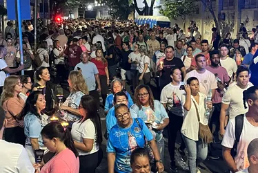 Imagem ilustrativa da imagem Veja vídeos e fotos da Romaria dos homens deste sábado