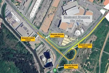 Imagem ilustrativa da imagem Viaduto será interditado em Vila Velha a partir de terça-feira. Entenda mudanças