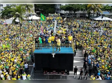 Imagem ilustrativa da imagem Levantamento da USP aponta que ato de Bolsonaro no RJ reuniu 18,3 mil pessoas