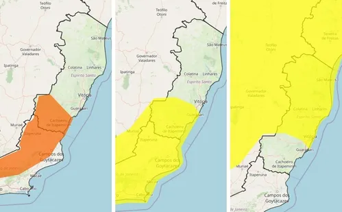 
          Imagem ilustrativa da imagem Alerta para chuva forte, ventania, trovoadas e queda de granizo no Espírito Santo
          