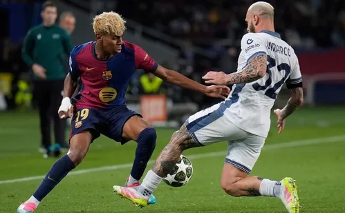 
          Imagem ilustrativa da imagem Barcelona e Inter de Milão empatam em jogaço pela semifinal da Liga dos Campeões
          